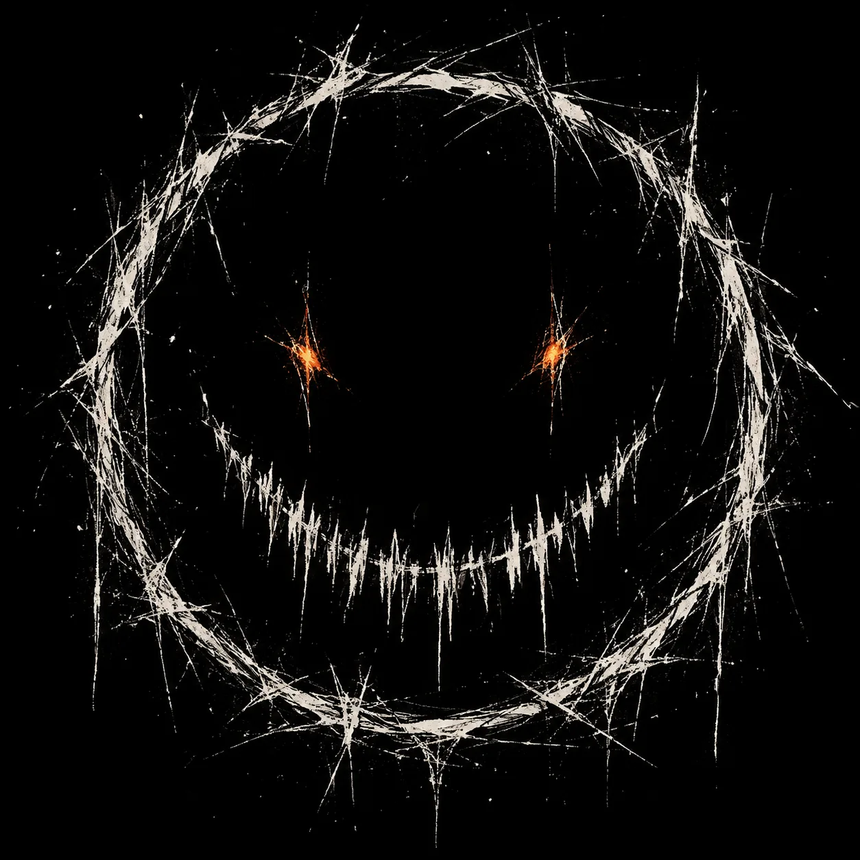Original archive emblem with a scratched white ring and two orange marks.